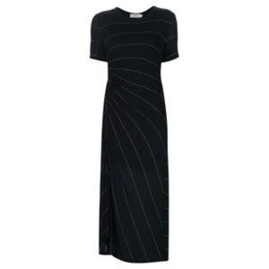 ALC Black & white striped Maxi Dress.